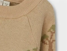 Lil Atelier pebble/melange striktrøje træer